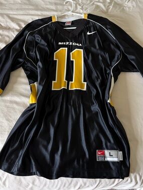 Nike Black & Gold Mizzou #11 Football Jersey